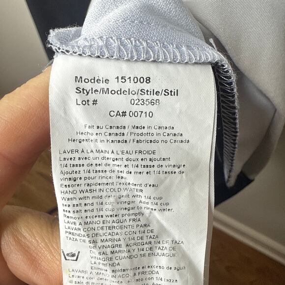 Joseph Ribkoff Scuba Crepe Color Block Dress in Black & Vanilla SZ 8 Sleeveless - Picture 5 of 5